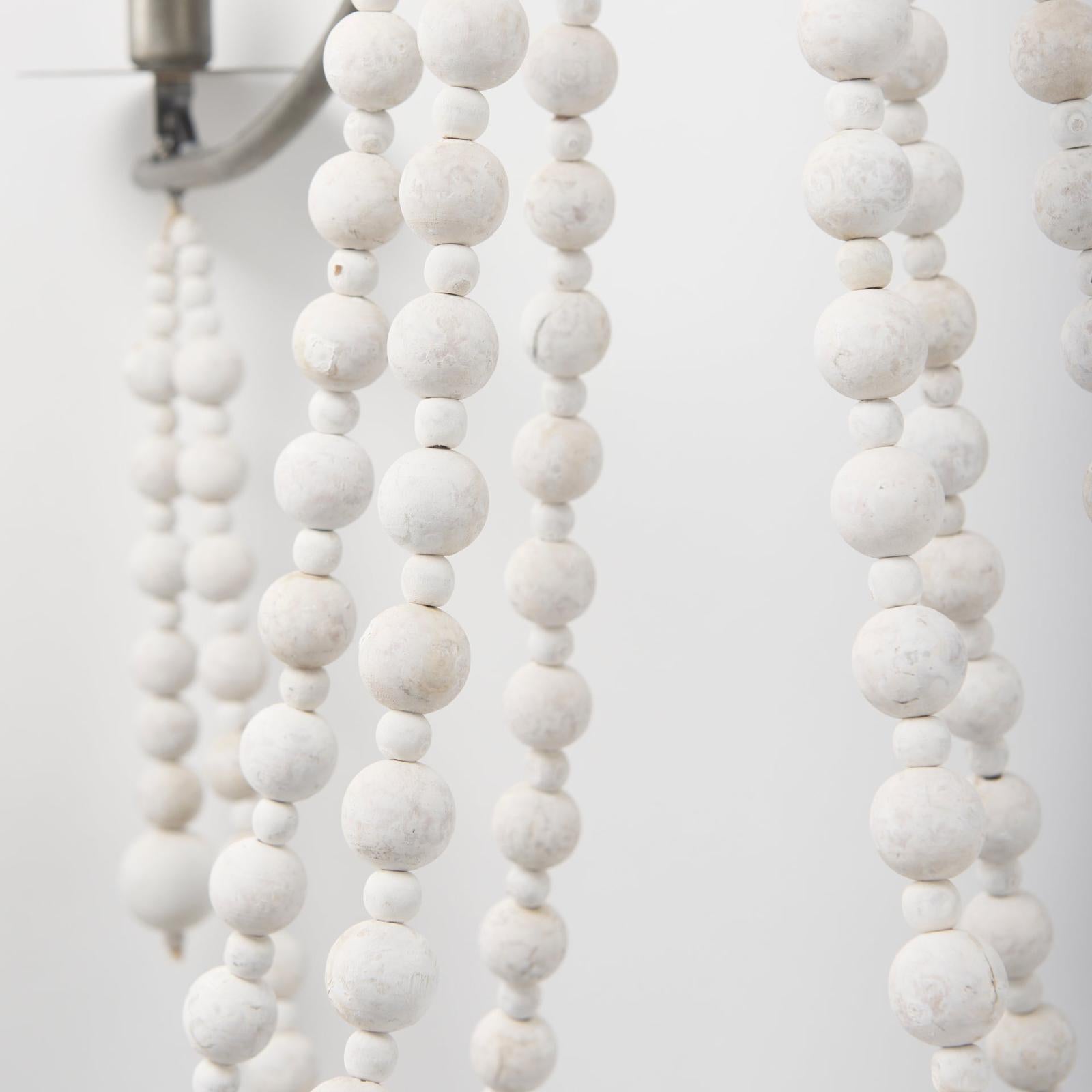 Mercana Selma Wood Bead and Metal Chandelier Clearance