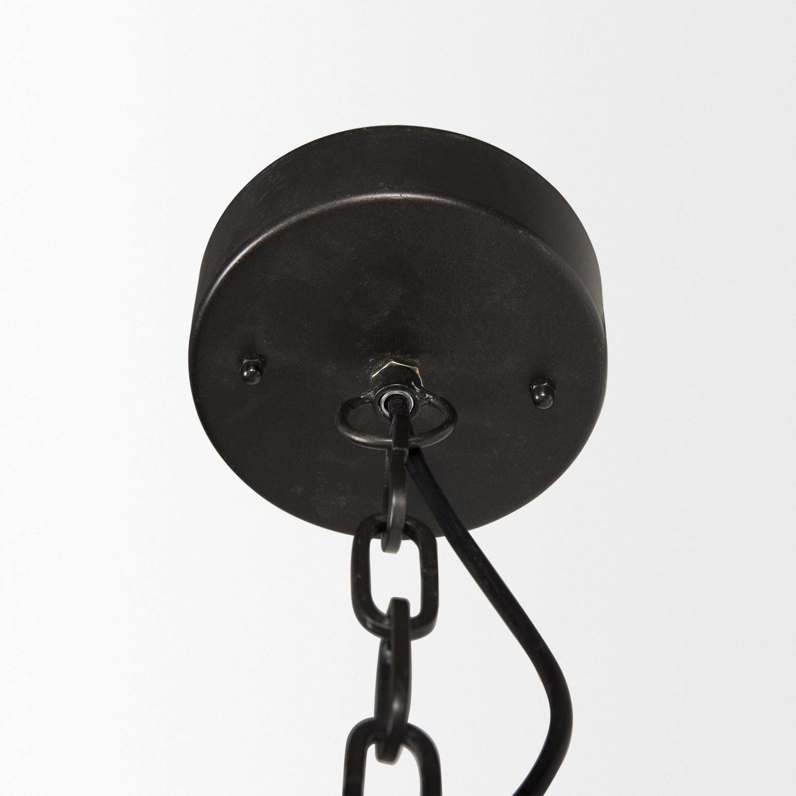 Mercana Selma Wood Bead and Metal Chandelier Clearance