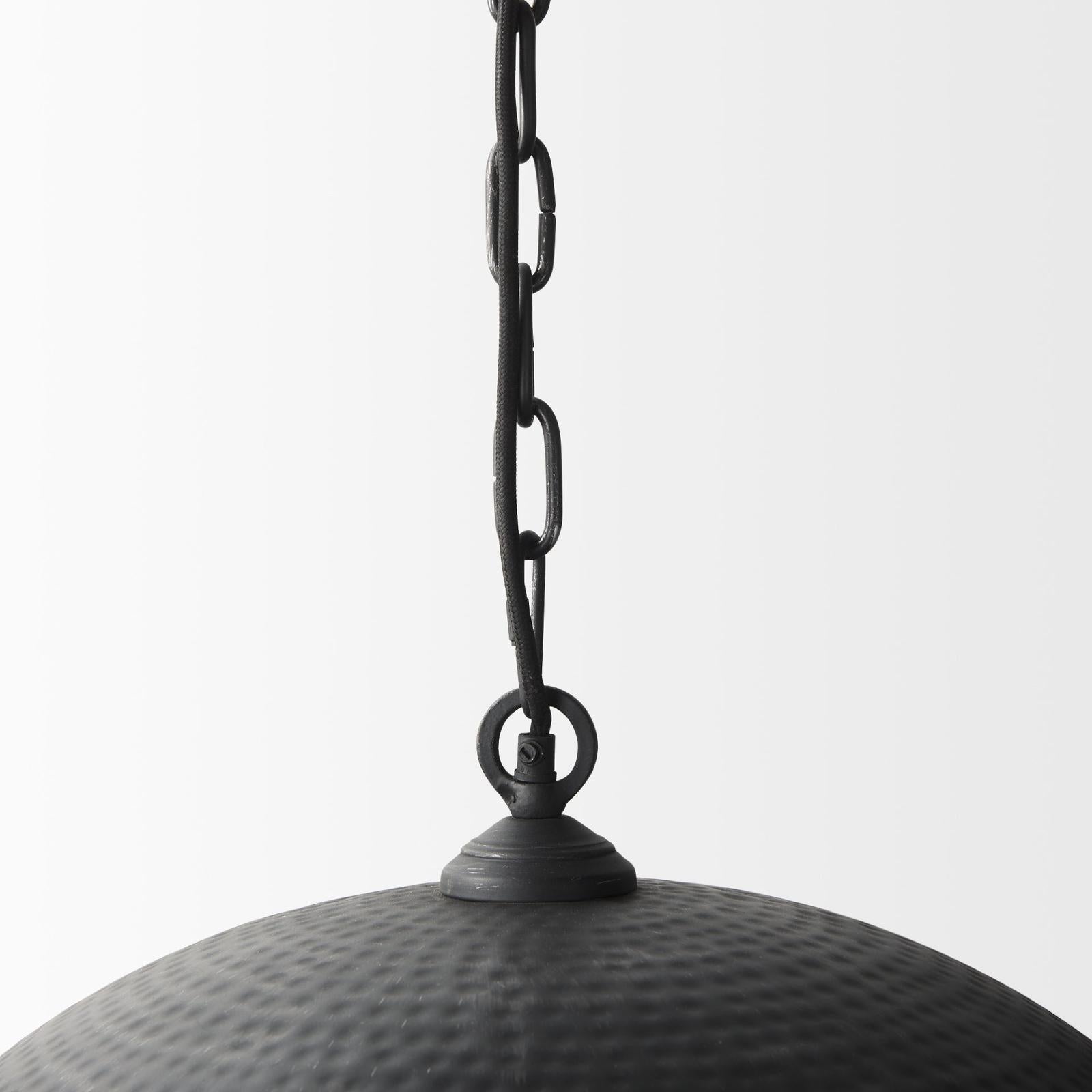 Mercana Karina Round Hammered Metal Dome Pendant Light