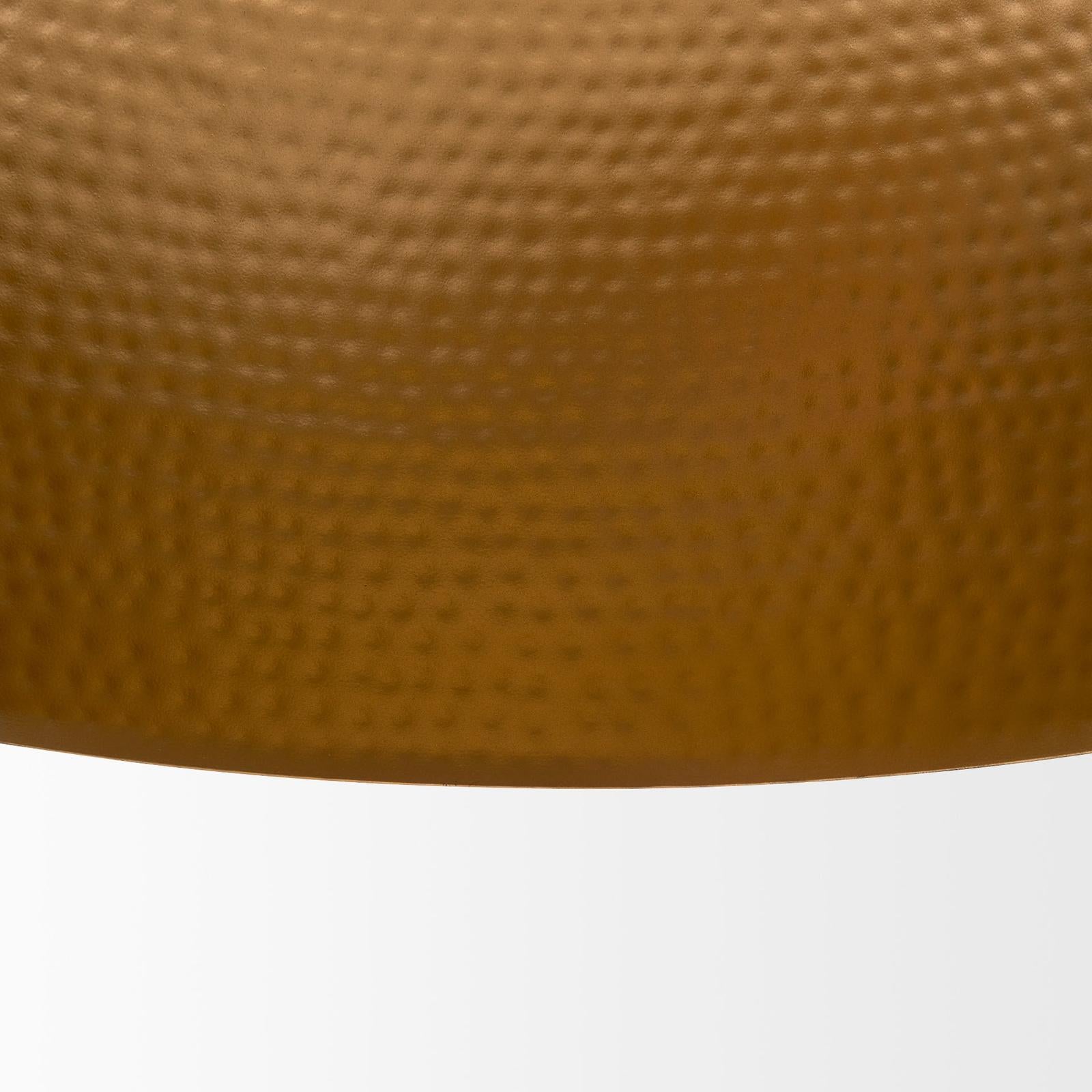 Mercana Karina Round Hammered Metal Dome Pendant Light