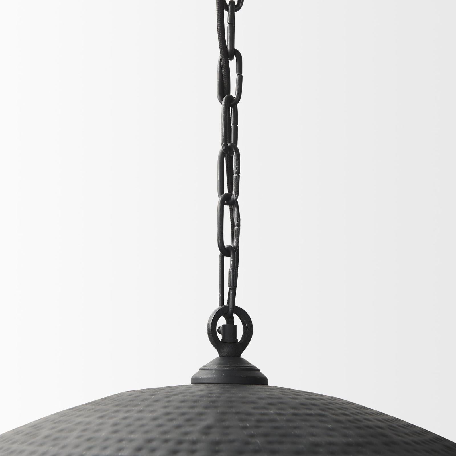 Mercana Karina Round Hammered Metal Dome Pendant Light