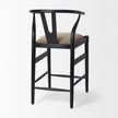 Mercana Trixie Black Wood Frame w/ Dark Taupe Fabric Seat Counter Stool Clearance