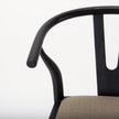 Mercana Trixie Black Wood Frame w/ Dark Taupe Fabric Seat Counter Stool Clearance