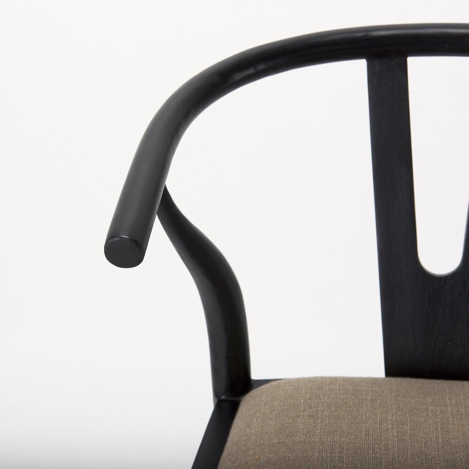 Mercana Trixie Black Wood Frame w/ Dark Taupe Fabric Seat Counter Stool Clearance