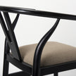 Mercana Trixie Black Wood Frame w/ Dark Taupe Fabric Seat Counter Stool Clearance