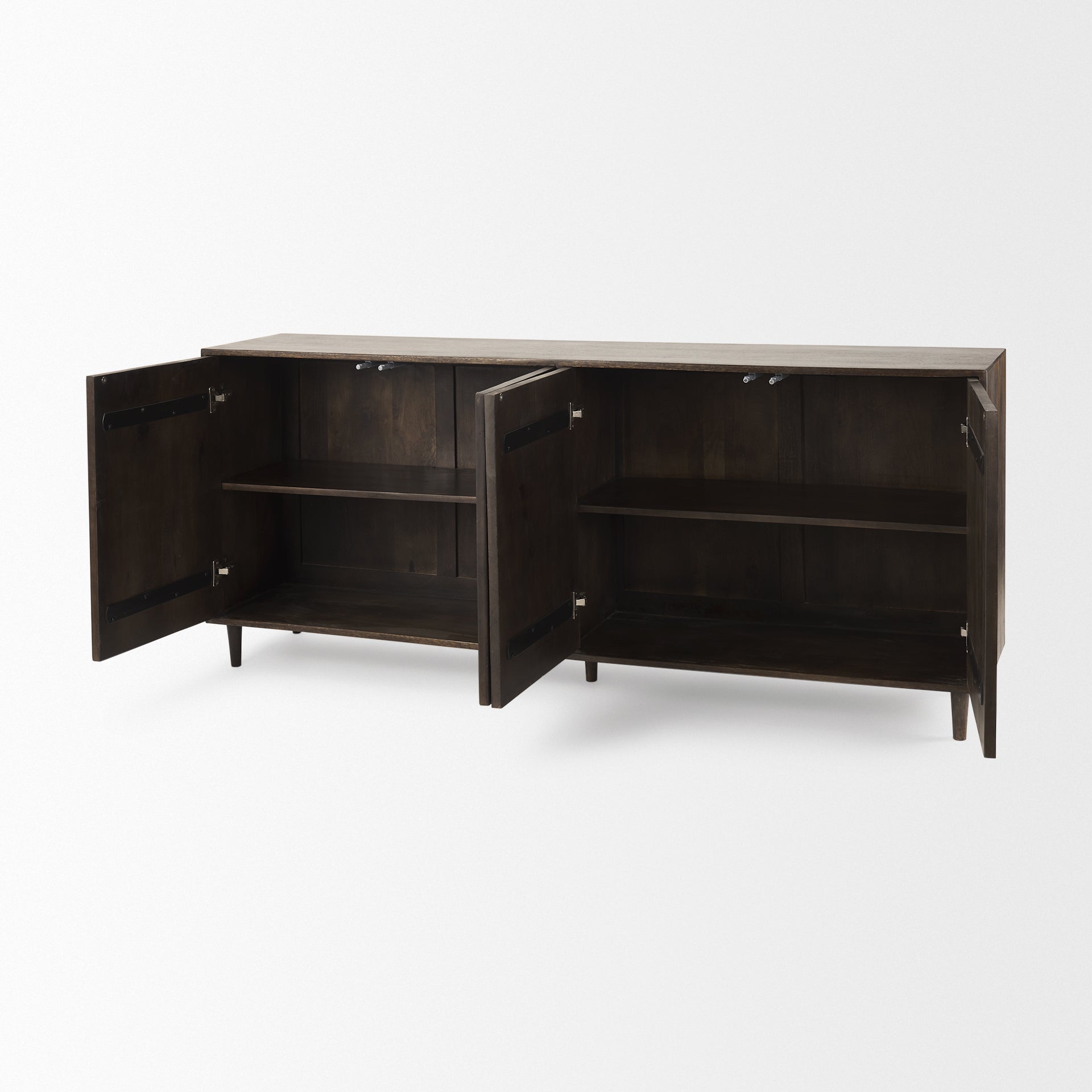 Mercana Tucker Wood w/ Carved Arch Pattern 4 Door Sideboard