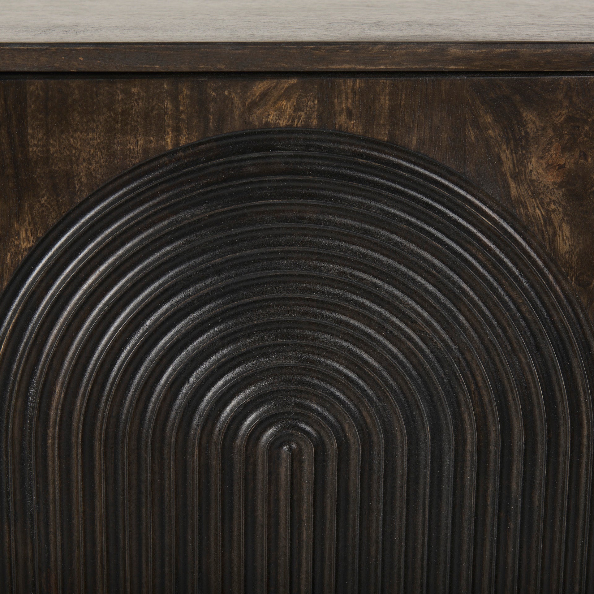 Mercana Tucker Wood w/ Carved Arch Pattern 4 Door Sideboard