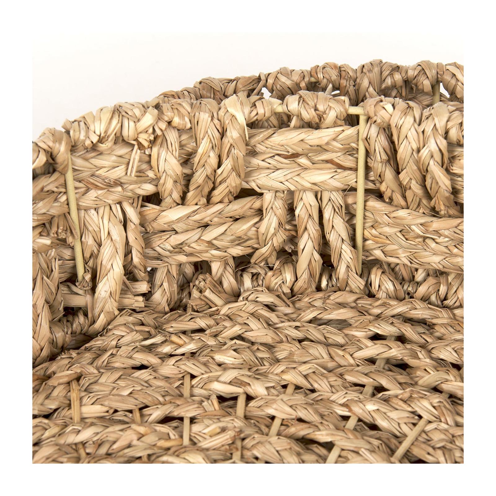 Mercana Haini Large Basketweave Seagrass Trays w/ Loop Handles- Set of 2