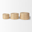 Mercana Kailini Nesting Seagrass & Palm Leaf Boxes with Lids- Set of 3