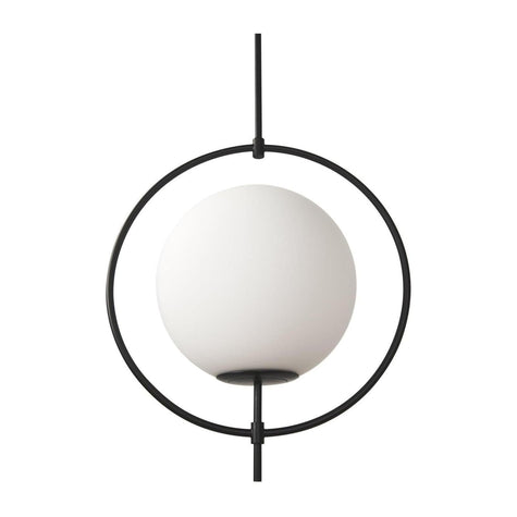 Mercana Farrah Frosted Glass Globe Metal Pendant Light Clearance