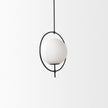 Mercana Farrah Frosted Glass Globe Metal Pendant Light Clearance
