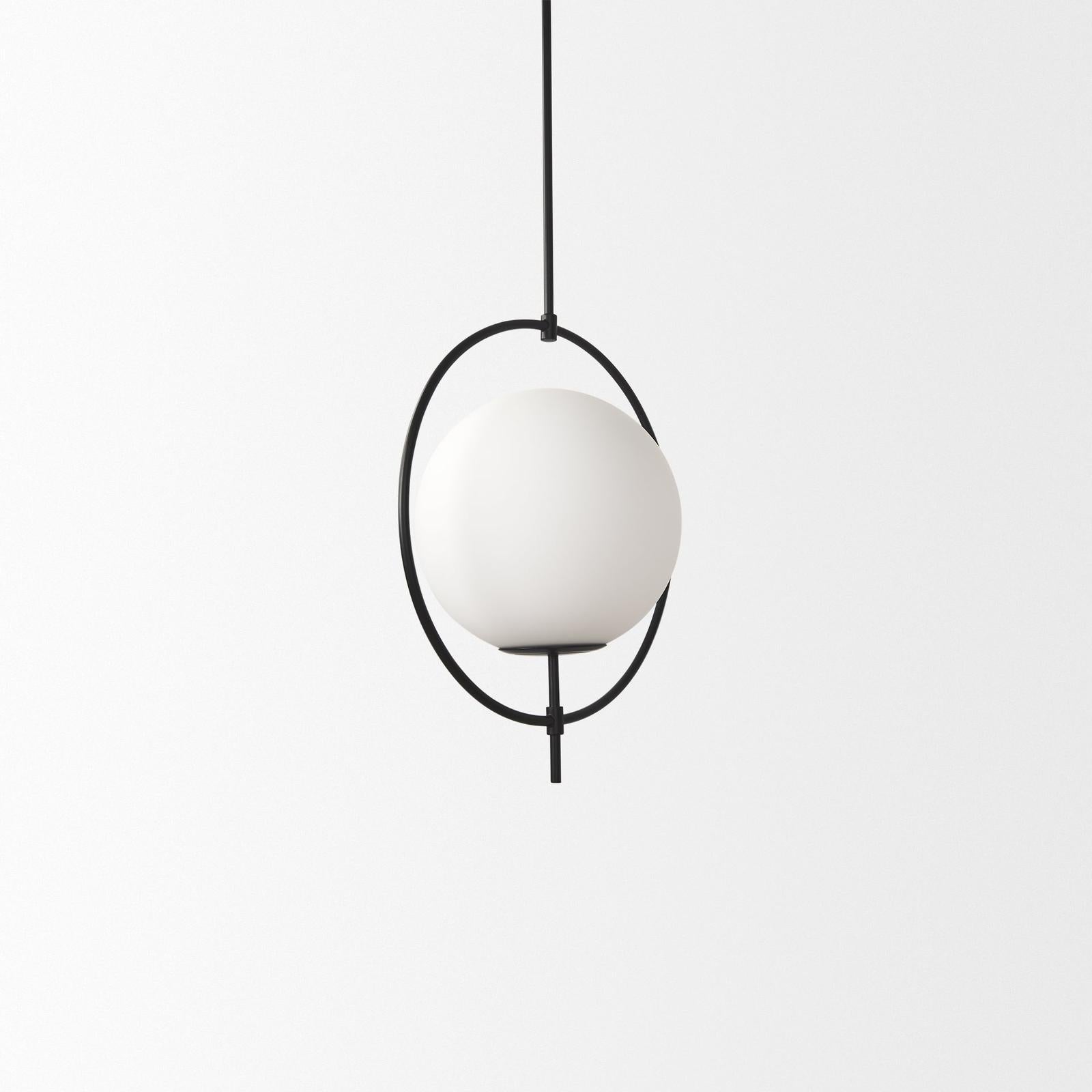 Mercana Farrah Frosted Glass Globe Metal Pendant Light Clearance