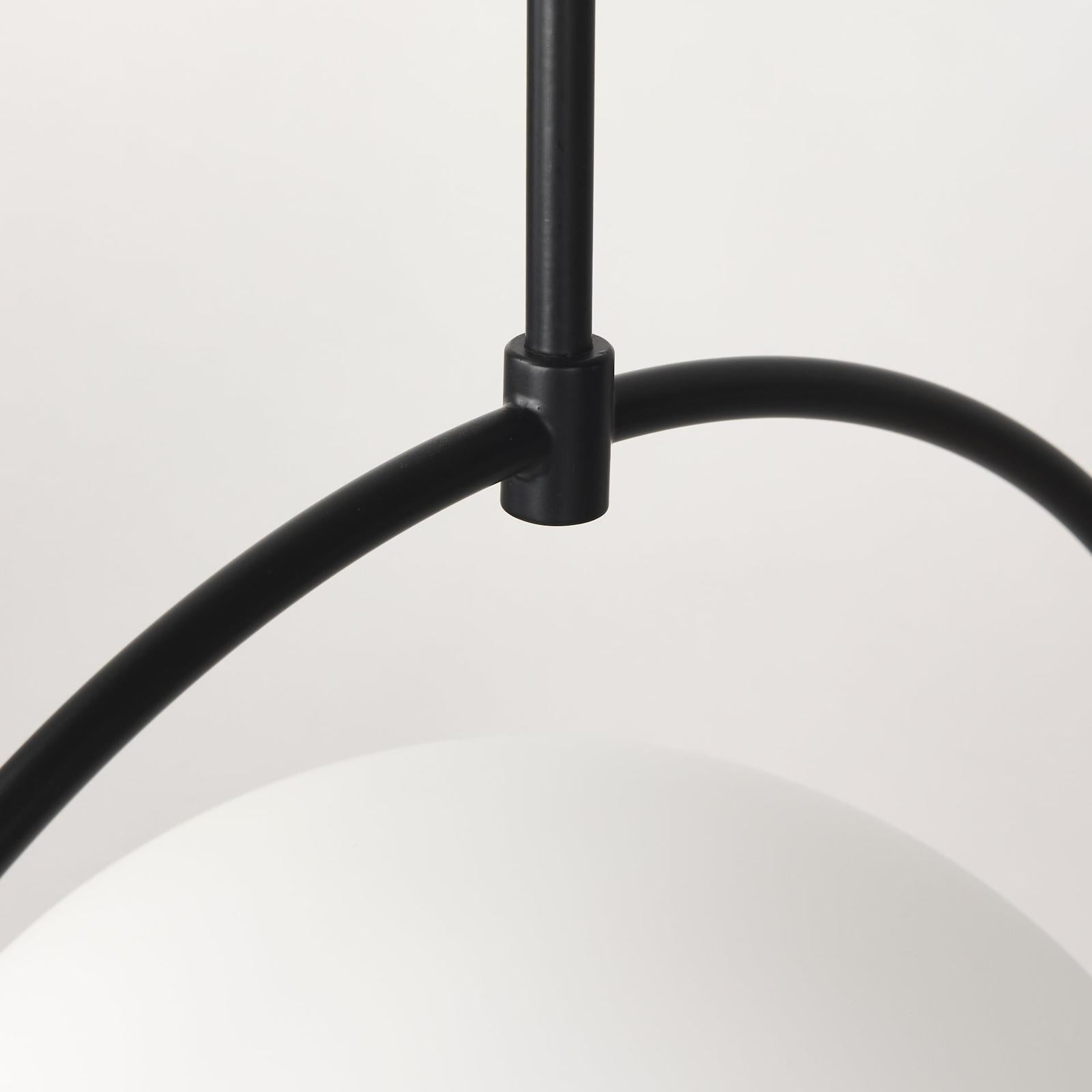 Mercana Farrah Frosted Glass Globe Metal Pendant Light Clearance