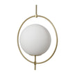 Mercana Farrah Frosted Glass Globe Metal Pendant Light Clearance