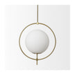Mercana Farrah Frosted Glass Globe Metal Pendant Light Clearance