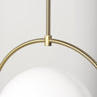 Mercana Farrah Frosted Glass Globe Metal Pendant Light Clearance