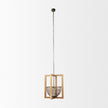 Mercana Kiley Warm Wood Basket Lantern Pendant Light Clearance