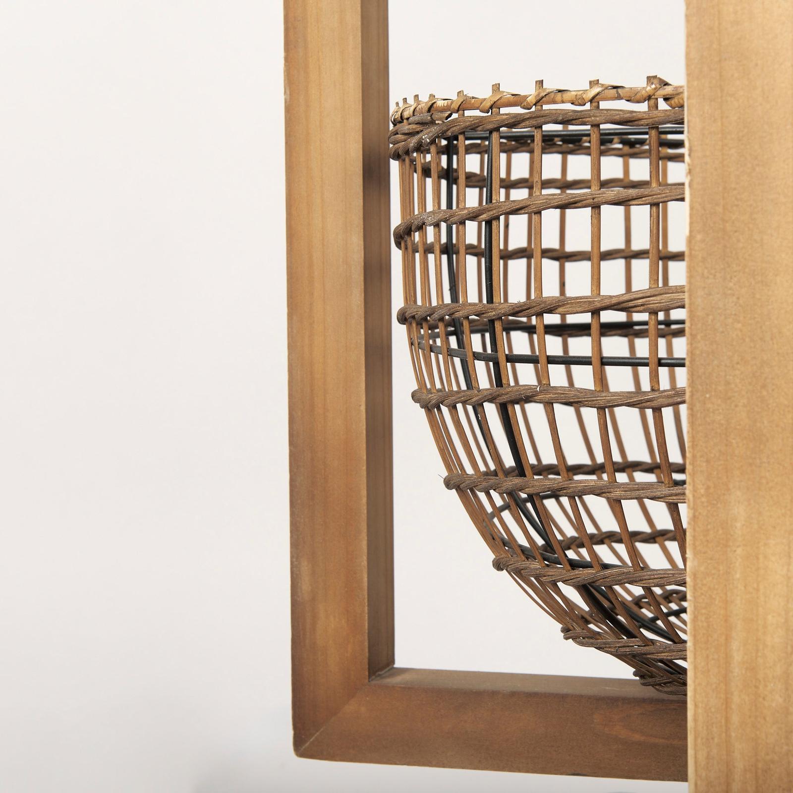 Mercana Kiley Warm Wood Basket Lantern Pendant Light Clearance