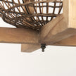 Mercana Kiley Warm Wood Basket Lantern Pendant Light Clearance