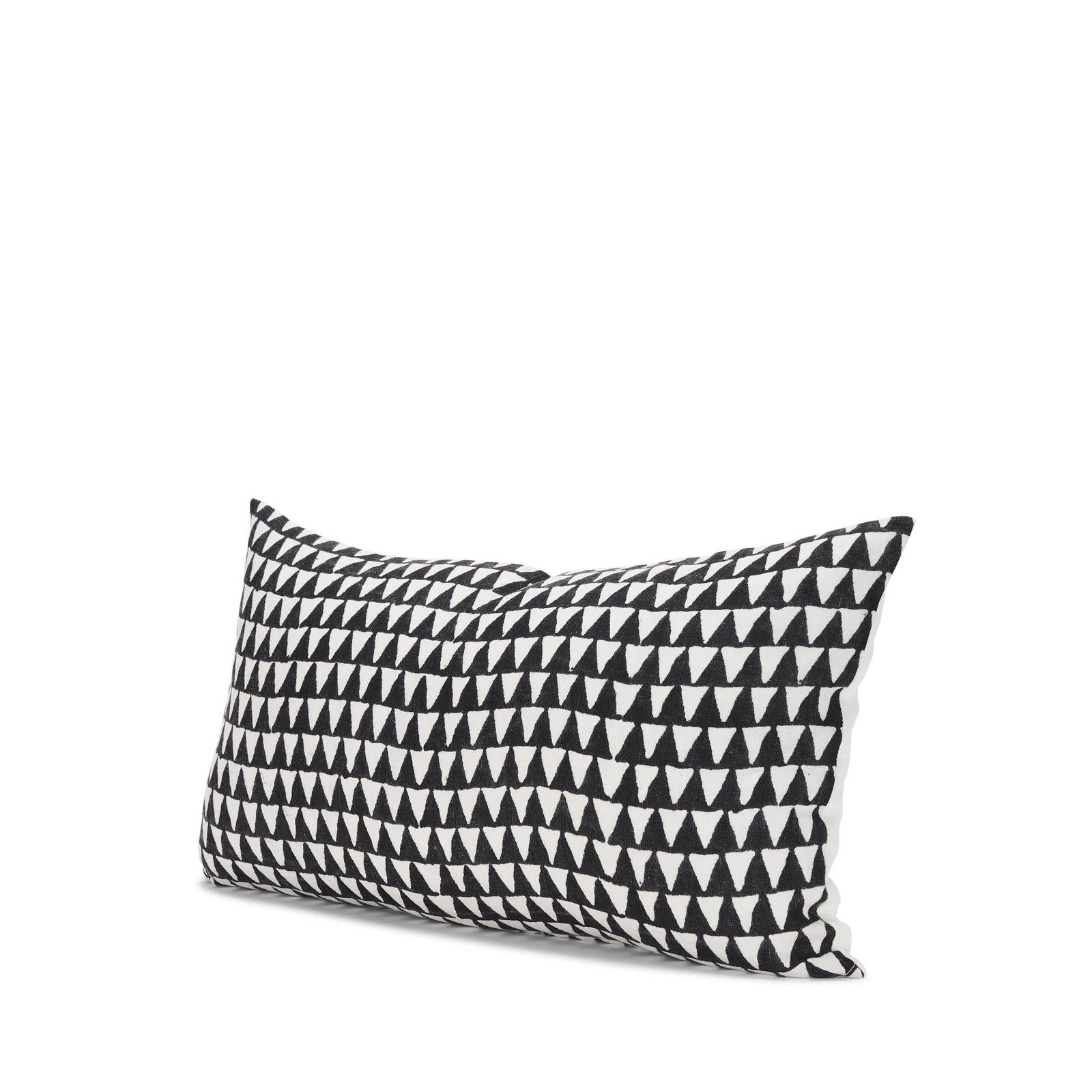 Mercana Jolie Cream w/ Black Print Linen Decorative Pillow Cover Clearance