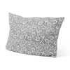 Mercana Jayne Cream w/ Indigo Print Linen Lumbar Decorative Pillow Cover Clearance