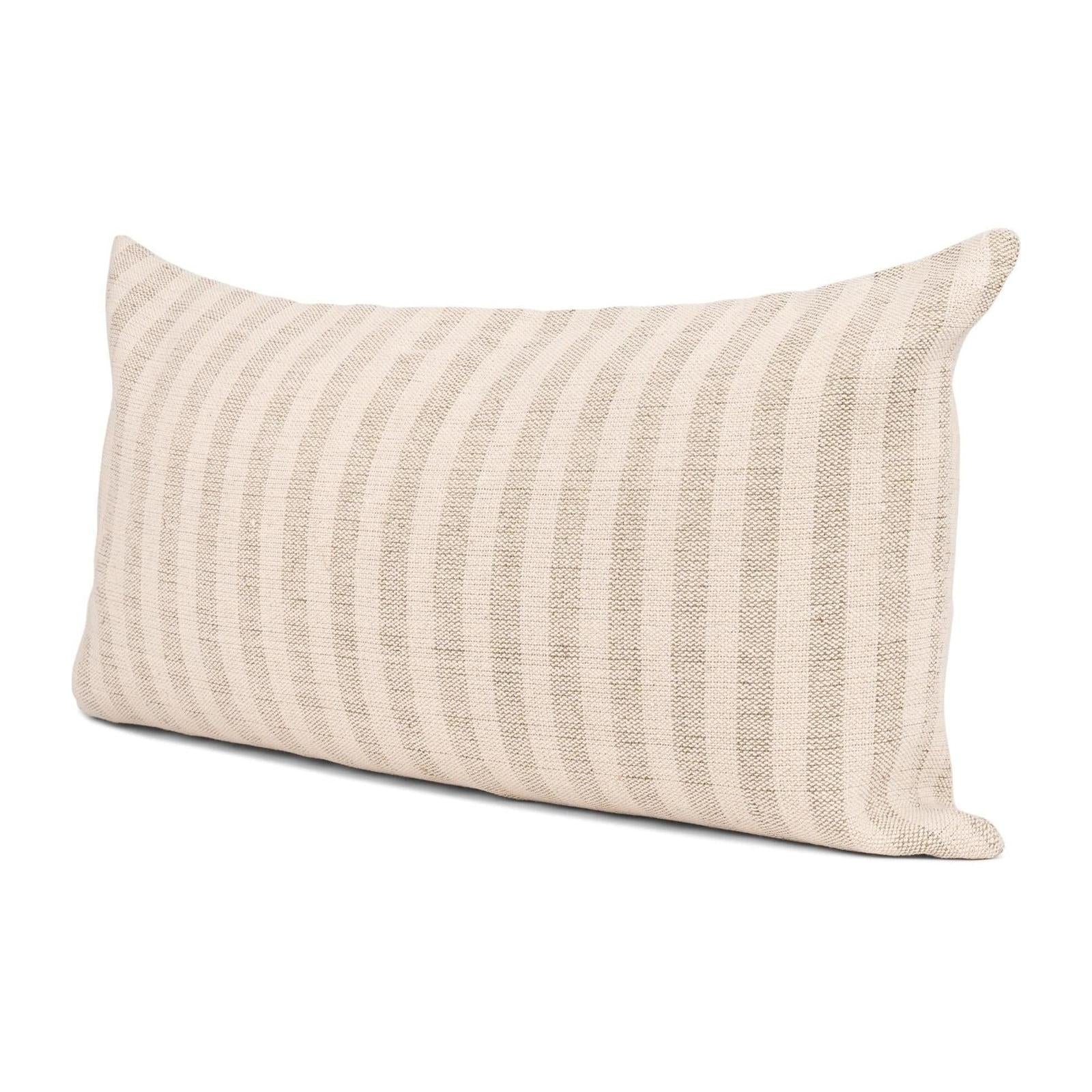 Mercana Jace Cream w/ Beige Stripe Decorative Pillow Cover Clearance