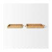 Mercana Hona Large Recatangular Nesting Water Hyacinth Trays- Set of 2