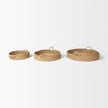 Mercana Ulana Round Nesting Seagrass Trays w/ Loop Handles - Set of 3