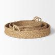 Mercana Ulana Round Nesting Seagrass Trays w/ Loop Handles - Set of 3