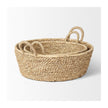 Mercana Ayanna Deep Nesting Seagrass Baskets w/ Handles - Set of 2