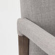 Mercana Palisades Fabric Wrap Brown Wood Frame Dining Chair