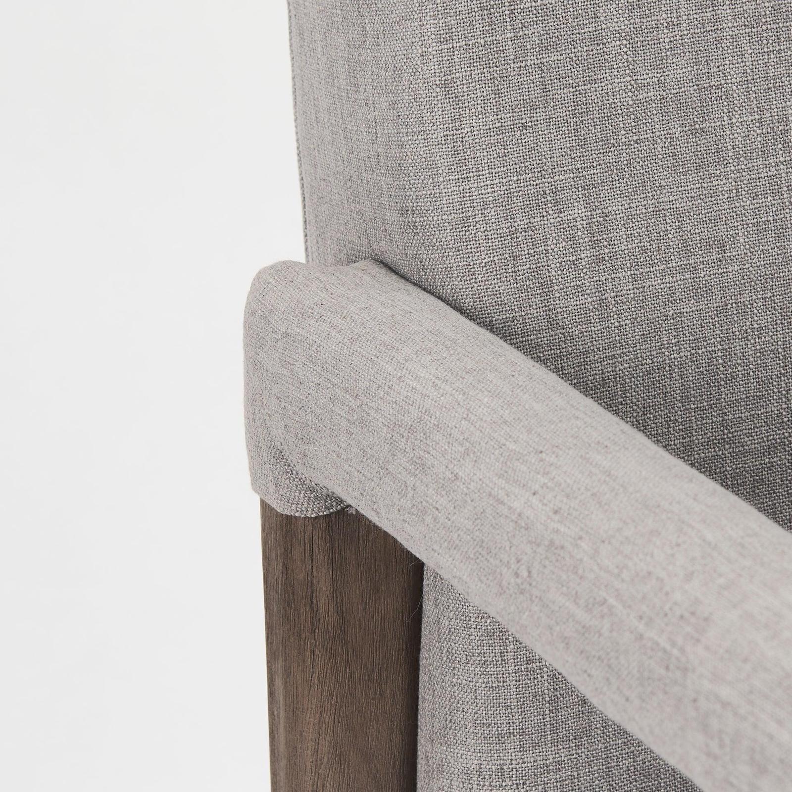 Mercana Palisades Fabric Wrap Brown Wood Frame Dining Chair