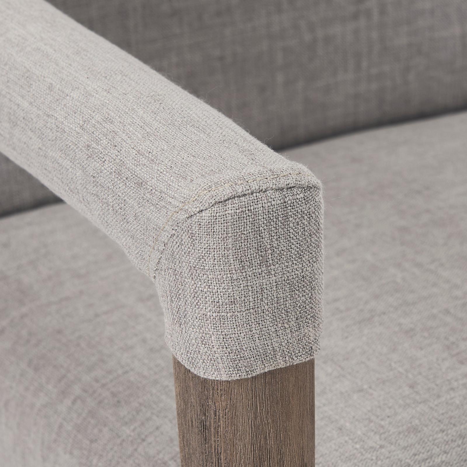 Mercana Palisades Fabric Wrap Brown Wood Frame Dining Chair