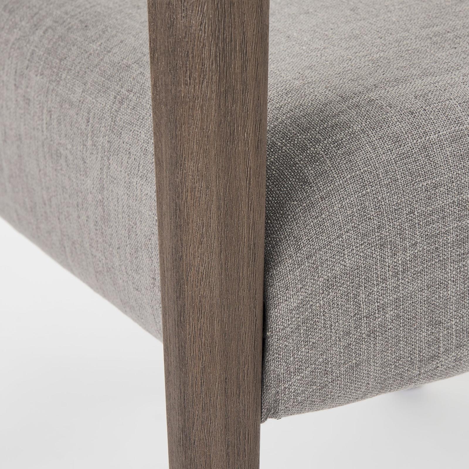 Mercana Palisades Fabric Wrap Brown Wood Frame Dining Chair
