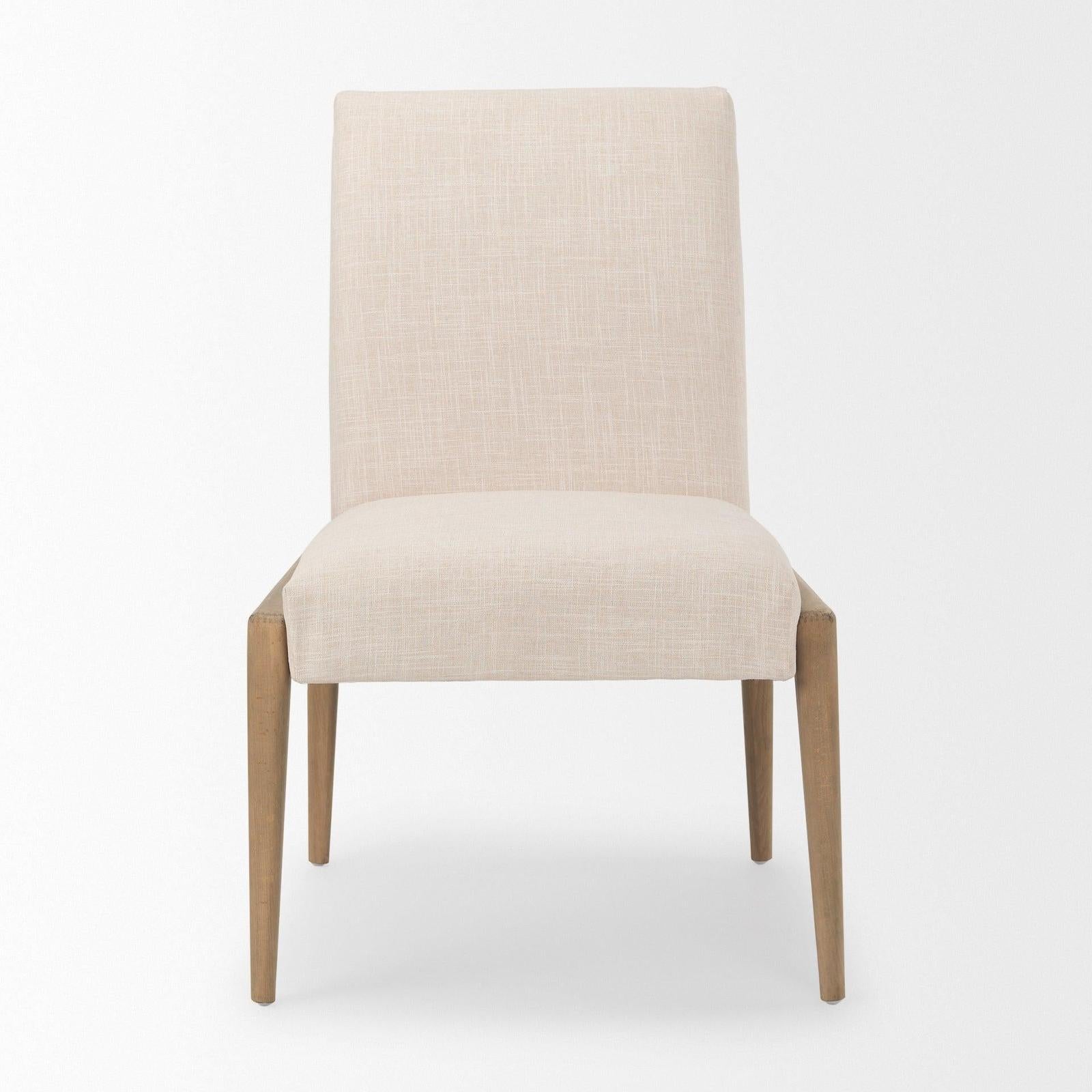 Mercana Palisades Upholstery w/ Solid Wood Armless Dining Chair