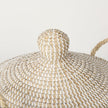 Mercana Kairi Seagrass Floor Baskets w/ Lids and Handles- Set of 2
