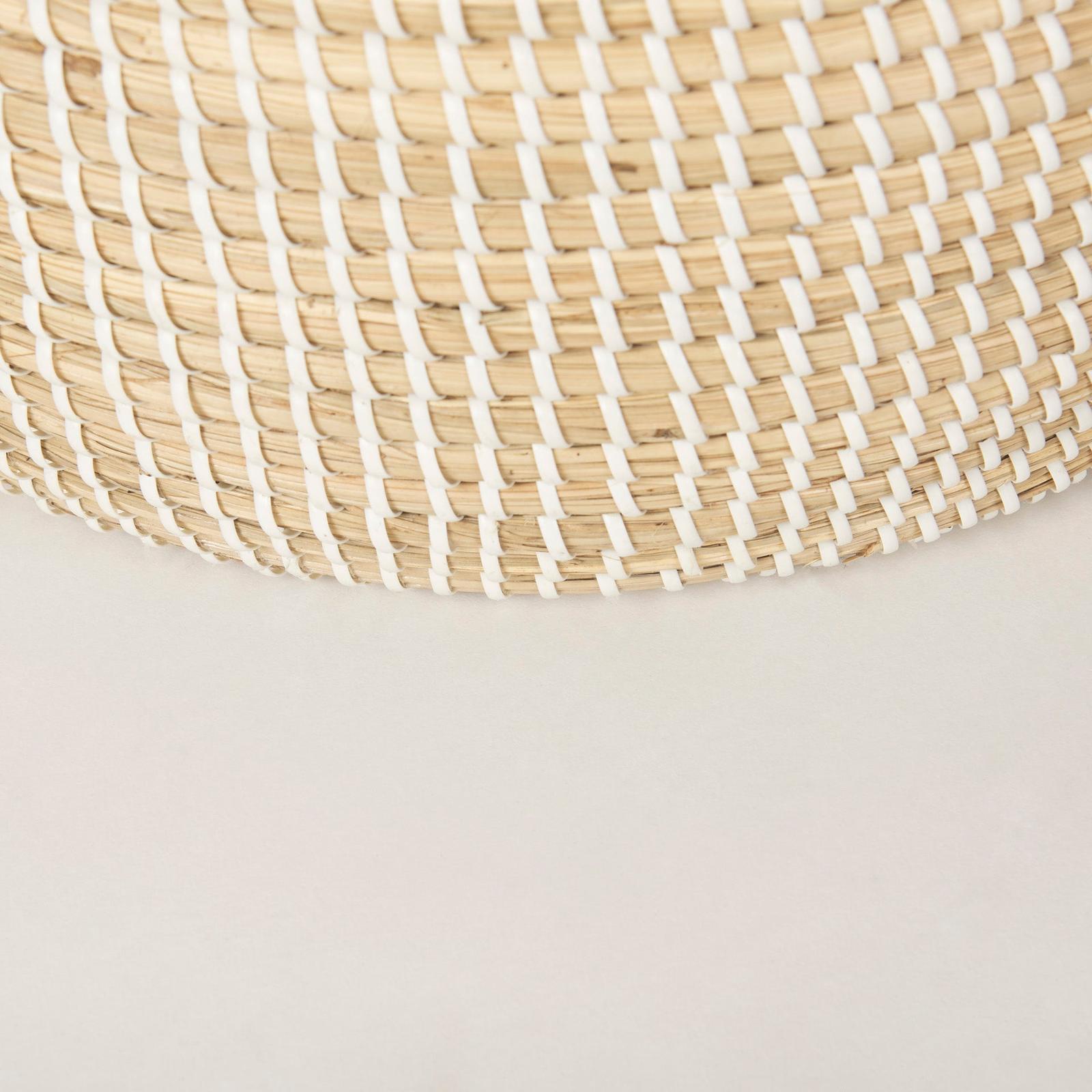 Mercana Kairi Seagrass Floor Baskets w/ Lids and Handles- Set of 2