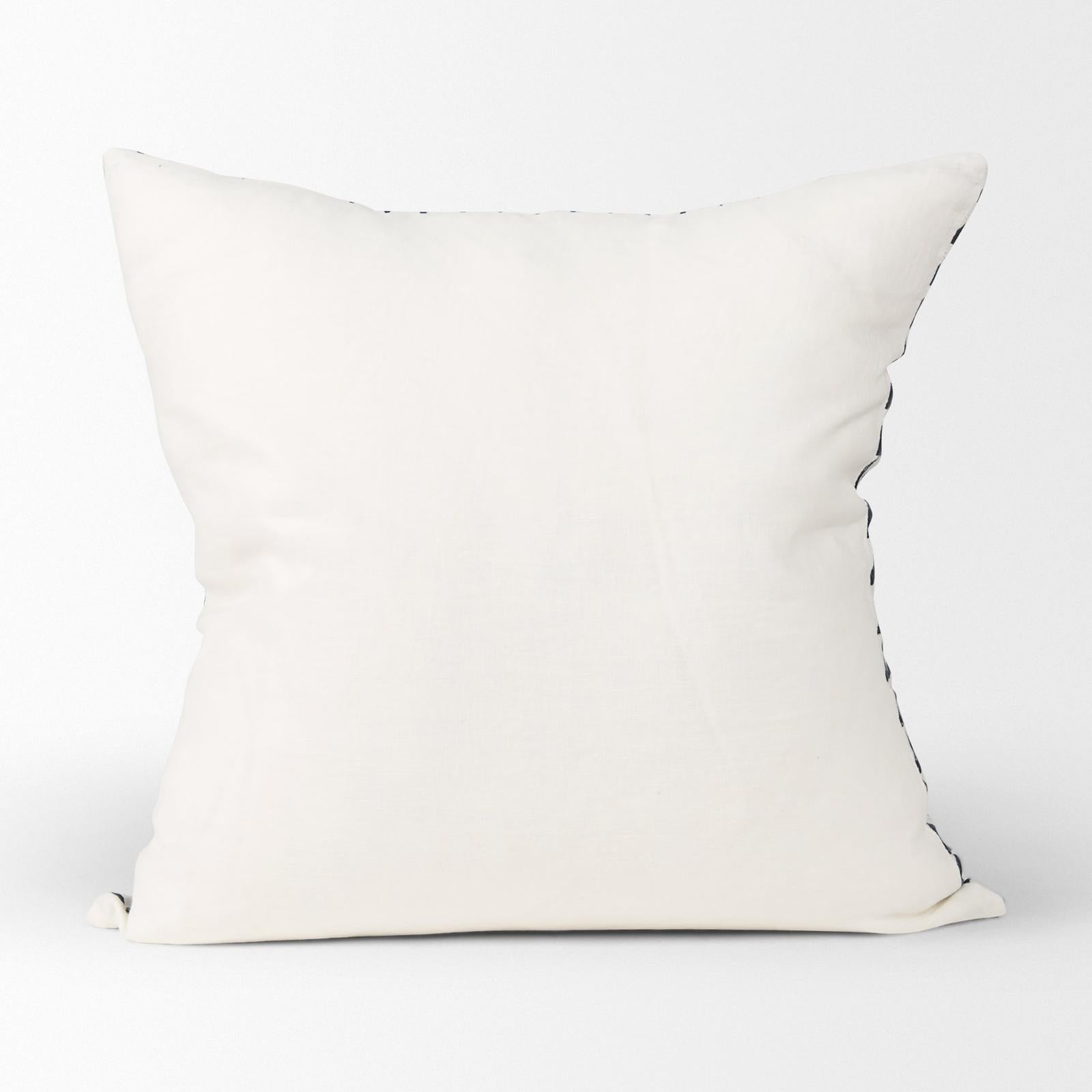 Mercana Jolie Cream w/ Black Print Linen Decorative Pillow Cover Clearance