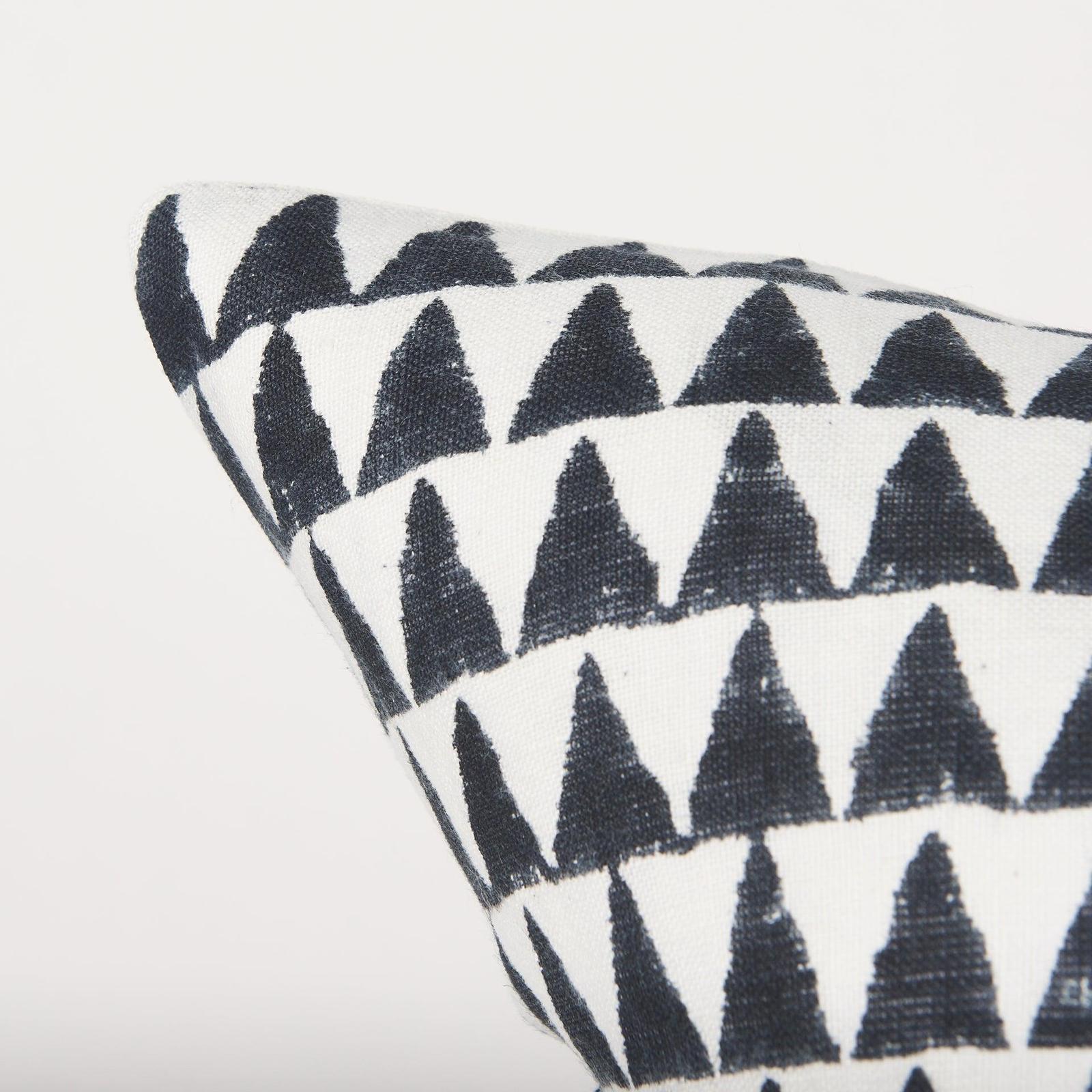 Mercana Jolie Cream w/ Black Print Linen Decorative Pillow Cover Clearance
