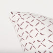 Mercana Jayden Cream w/ Merlot Print Linen Decorative Pillow Cover Clearance