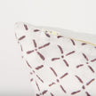 Mercana Jayden Cream w/ Merlot Print Linen Decorative Pillow Cover Clearance