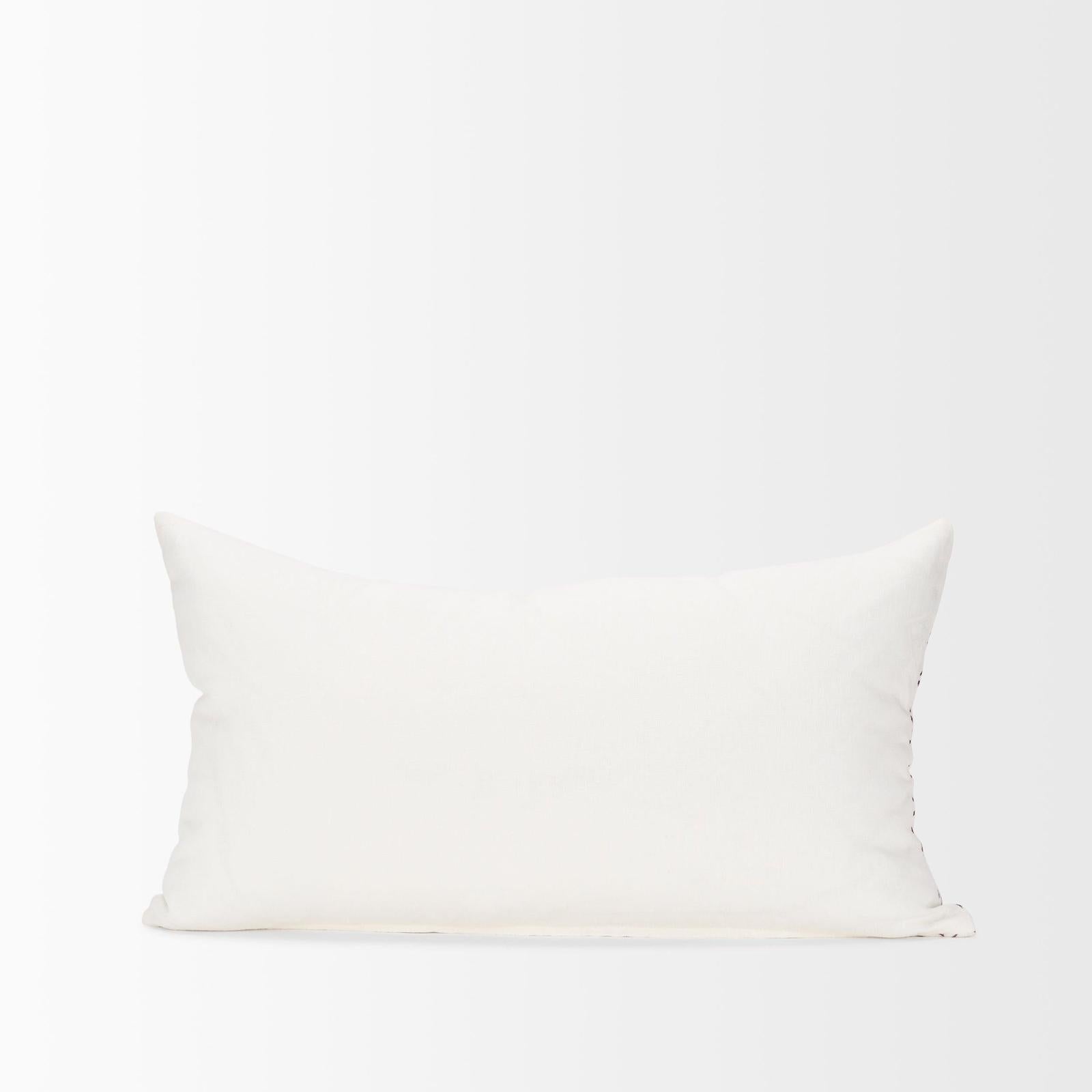 Mercana Jayden Cream w/ Merlot Print Linen Decorative Pillow Cover Clearance