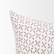 Mercana Jayden Cream w/ Merlot Print Linen Decorative Pillow Cover Clearance