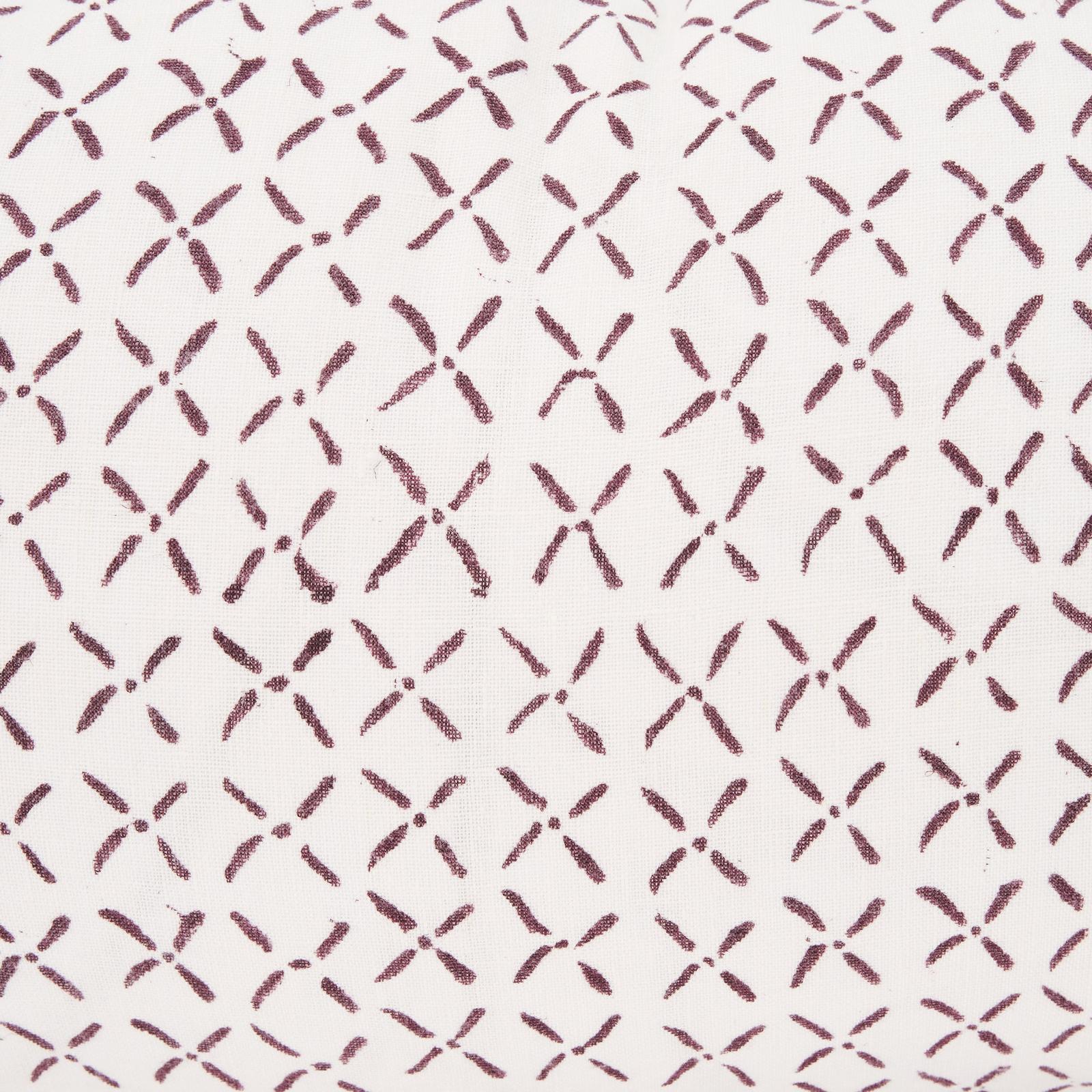 Mercana Jayden Cream w/ Merlot Print Linen Decorative Pillow Cover Clearance