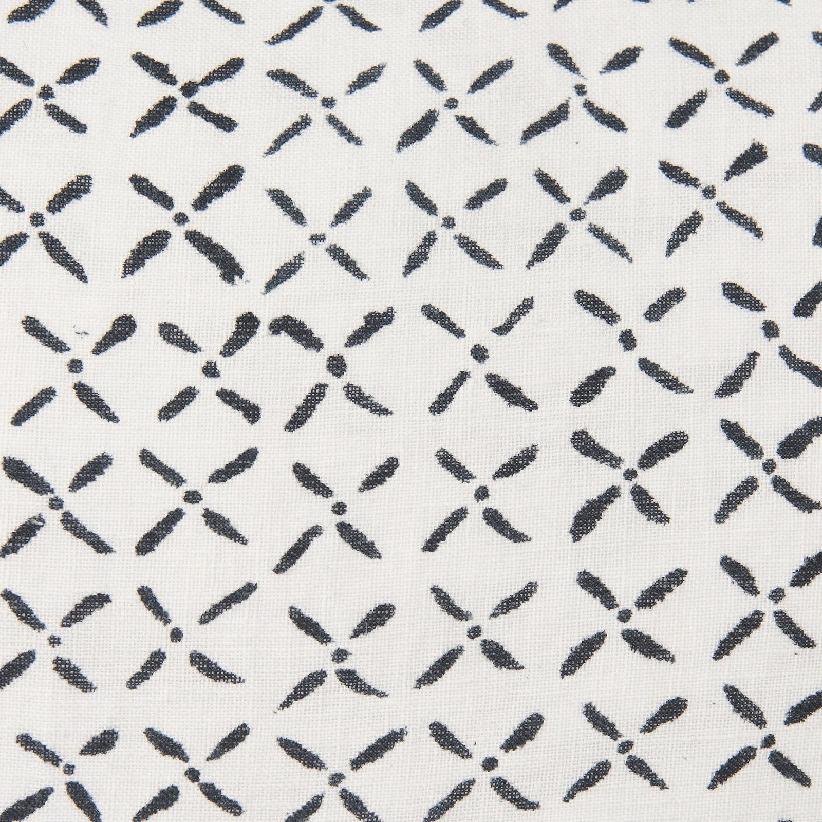 Mercana Jayden Cream w/ Black Print Linen Decorative Pillow Cover Clearance