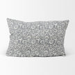 Mercana Jayne Cream w/ Indigo Print Linen Lumbar Decorative Pillow Cover Clearance