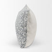 Mercana Jayne Cream w/ Indigo Print Linen Lumbar Decorative Pillow Cover Clearance