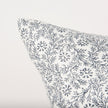 Mercana Jayne Cream w/ Indigo Print Linen Lumbar Decorative Pillow Cover Clearance