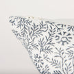 Mercana Jayne Cream w/ Indigo Print Linen Lumbar Decorative Pillow Cover Clearance