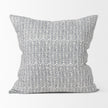 Mercana Jennelle Cream w/ Indigo Print Linen Square Decorative Pillow Cover Clearance